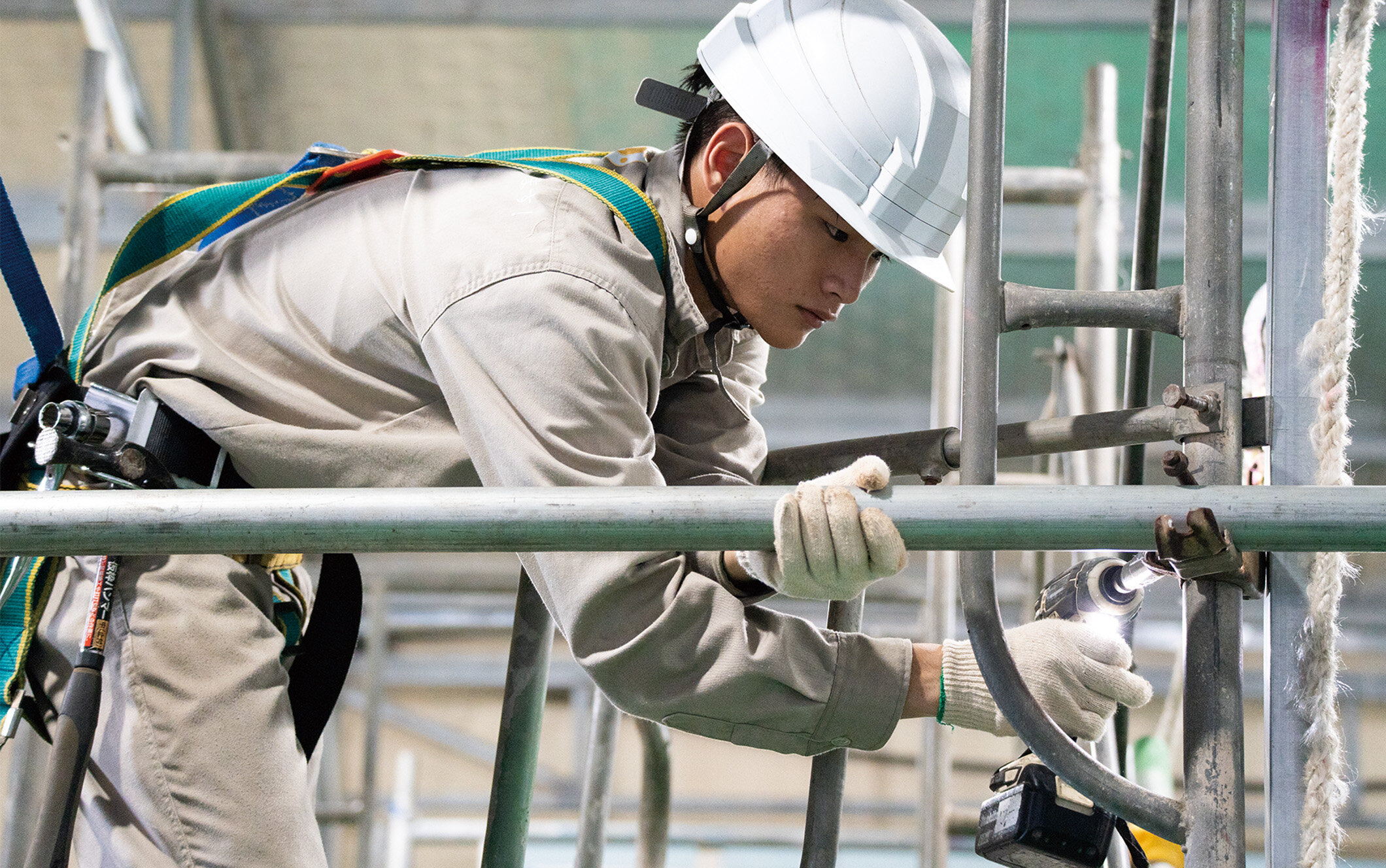 足場の組立て訓練