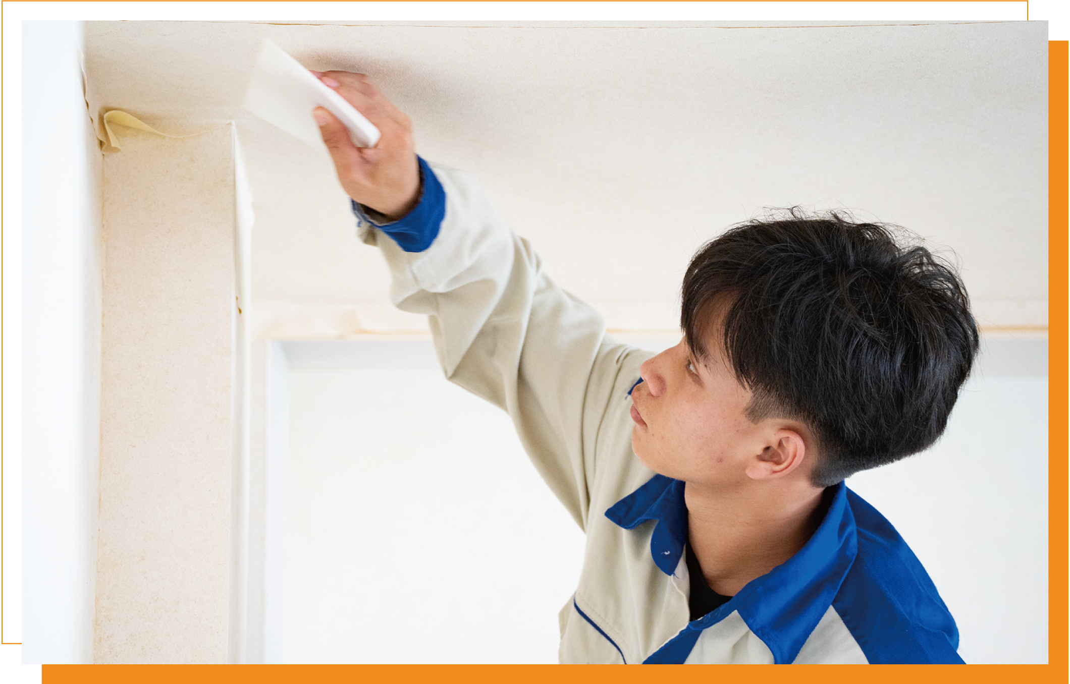 天井貼りなど難易度が高い作業も行う